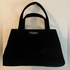 VINTAGE 90s velvet black Kate spade handbag